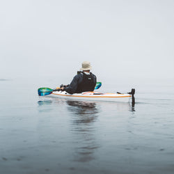 Aqua Bound Whiskey Fiberglass Bent Shaft 2-Piece Kayak Paddle lifestyle