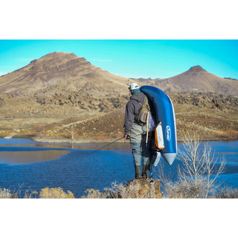 Outcast Fish Cat 5 Max Float Tube in Navy lifestyle