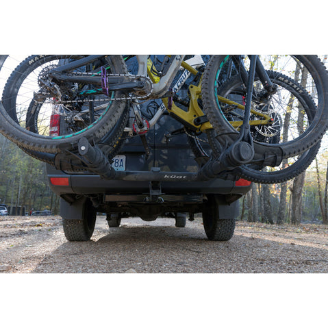 Kuat Transfer V2 2-Bike Hitch Rack in Black attach with car