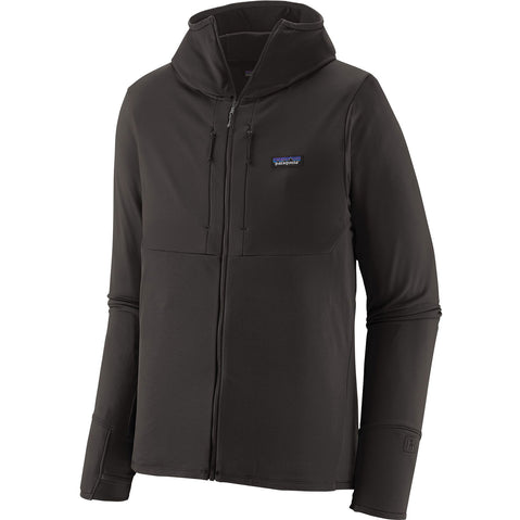 Patagonia Men's R1 Thermal Full-Zip Hoody in Black front