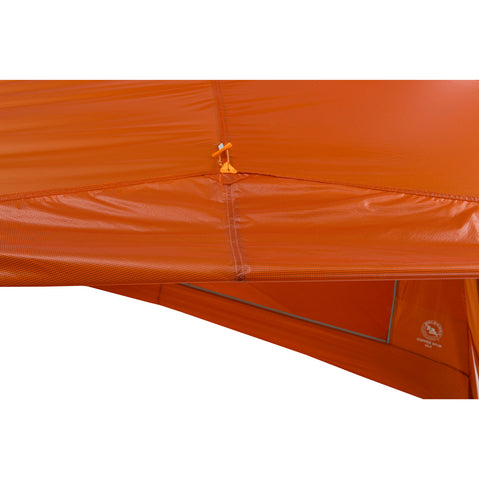 Big Agnes Copper Spur UL 4 Person Backpacking Tent in Tangelo fabric detail