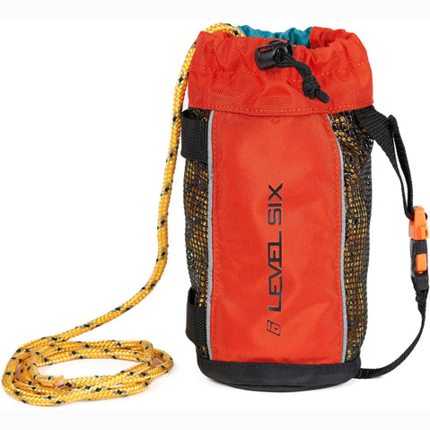 Level Six Compact Quickthrow Throw Bag in Orange front closed
