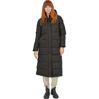 Patagonia Women's Silent Down Parka in Black model front