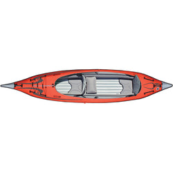 Advanced Elements AdvancedFrame Convertible Inflatable Kayak in Red/Gray front