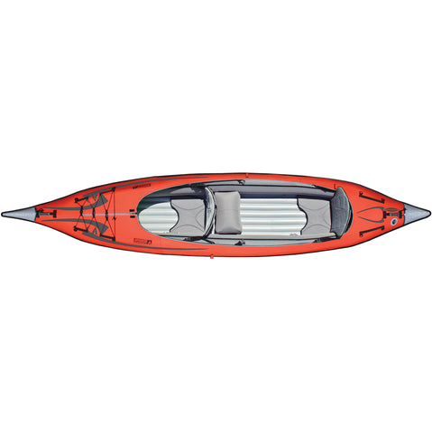 Advanced Elements AdvancedFrame Convertible Inflatable Kayak in Red/Gray front