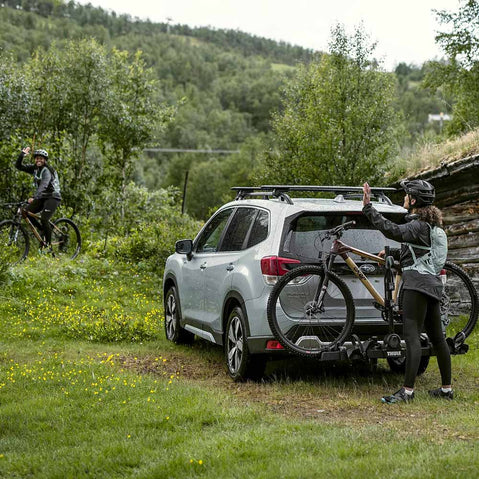 Thule DoubleTrack Pro XT 2 Bike Hitch Rack in Black lifestyle