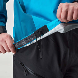 NRS Men's Endurance Paddling Jacket blue waist drawstring