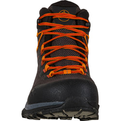 La Sportiva Men's TX Hike Mid GORE-TEX Hiking Boots in Carbon/Saffron front view