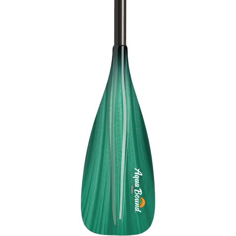 Aqua Bound Malta 1-Piece Fiberglass Stand-Up Paddle in Green Tide blade face