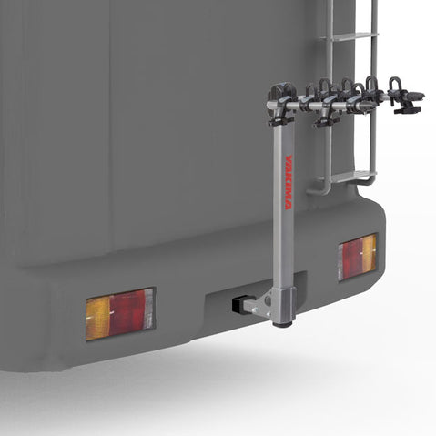 Yakima LongHaul 4 Bike Hitch Rack with installed on a bus