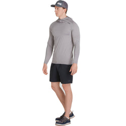NRS Men's Breaker Rashguard Hoodie in Titanium model front