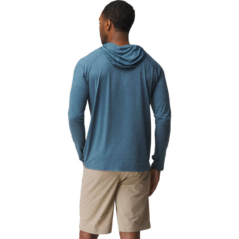 NRS Men's Silkweight Hoodie in Stealth model back