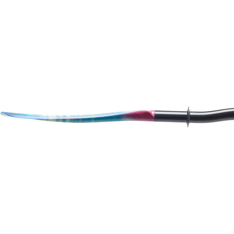 Aqua Bound Whiskey Fiberglass Bent Shaft 2-Piece Kayak Paddle in Northern Lights blade side