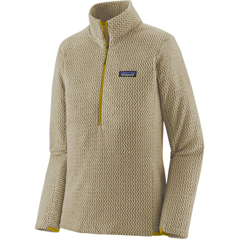 Patagonia Women's R1 Air Zip Neck Shirt in Buttercup Yellow angle