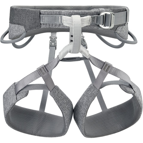 Petzl Men's Sama Rock Climbing Harness in Gray front