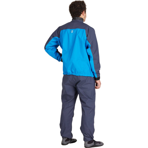 NRS Men's Endurance Paddling Jacket in Blue model back