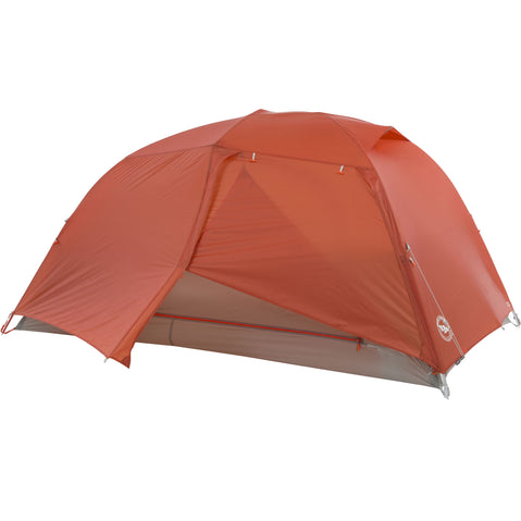 Big Agnes Copper Spur HV UL 2 Person Backpacking Tent (Closeout) in Orange half close