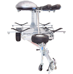 Malone MegaSport LowBed 2-Boat MegaWing Kayak Trailer Package with 2nd Tier angle