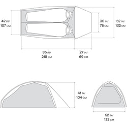 Mountain Hardwear Nimbus UL 2-Person Backpacking Tent in Undyed diagram