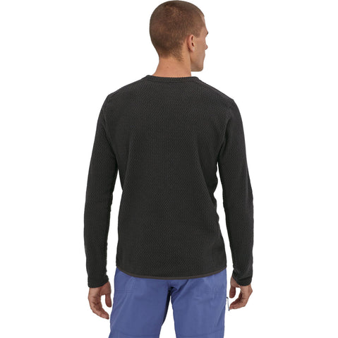 Patagonia Men's R1 Air Crew Shirt in Black model back