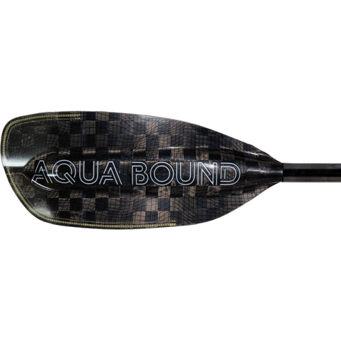 Aqua-Bound Aerial Minor Carbon Versa-Lok Bent Shaft 4-Piece Kayak Paddle left blade backside