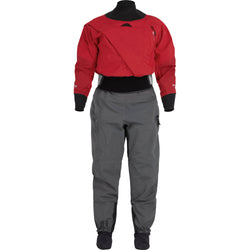 NRS Women's Crux Dry Suit in Red front