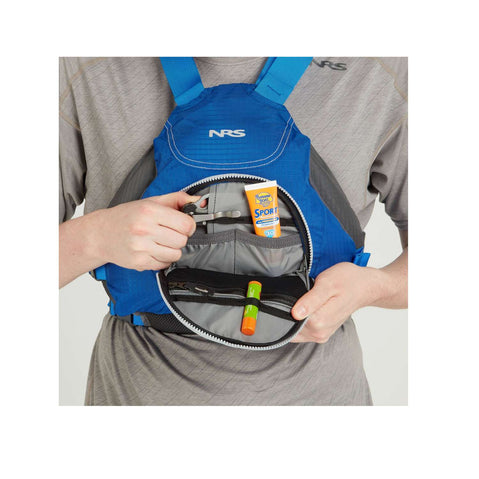 NRS Ninja Kayak Lifejacket (PFD) pocket internal zipper