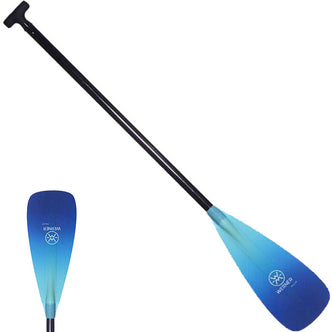 Werner Churchill Adjustable Fiberglass Canoe Paddle in Gradient Abyss angle