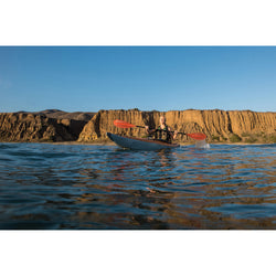 Advanced Elements AirFusion Evo Inflatable Kayak in Orange/Gray in use front view