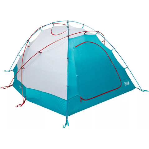 Mountain Hardwear Trango 4-Person Mountaineering Tent in Alpine Red no fly closed