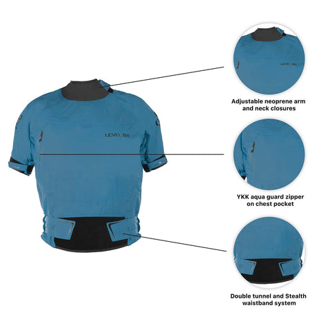 Level Six Australis Short Sleeve Semi-Dry Top features