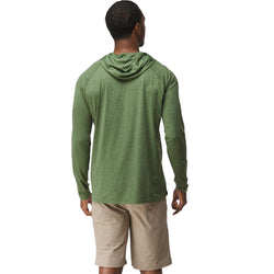 NRS Men's Silkweight Hoodie in Pineneedle model back