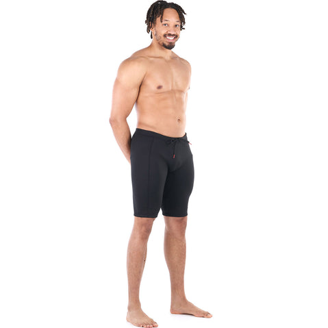 Level Six Men's Lunch Box Neoprene Shorts in Black left