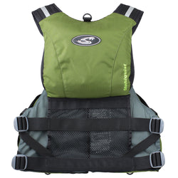 Stohlquist Fisherman Lifejacket (PFD) in Olive Green back