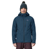 Patagonia Men's Insulated Powder Town Jacket in Lagom Blue worn by a model facing forward`