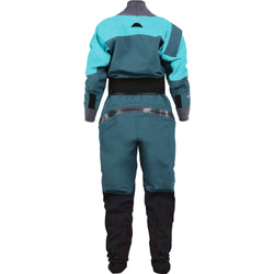 NRS Women's Axiom GORE-TEX Pro Dry Suit in Mediterranea/Aqua back