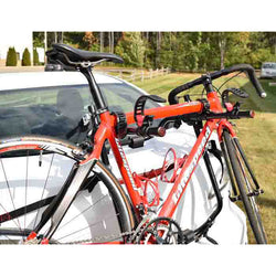 Malone RunWay BC2 Bike Trunk Rack with bike loaded