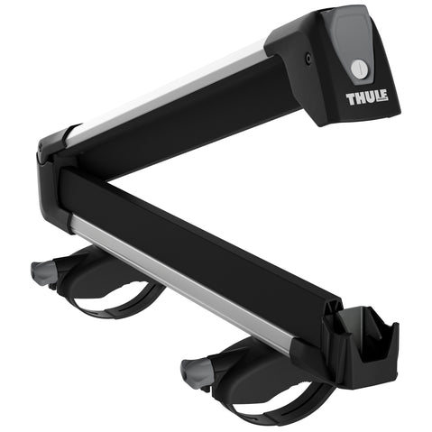 Thule SnowPack Ski/Snowboard Roof Rack in Aluminum open
