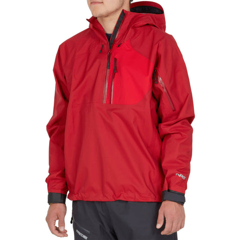 NRS Men's High Tide Paddling Jacket in Red model front