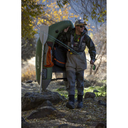 Outcast Cruzer Float Tube in Sage lifestyle