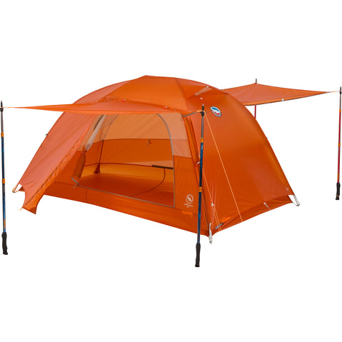 Big Agnes Copper Spur UL 2 Person Backpacking Tent in Tangelo awning mode