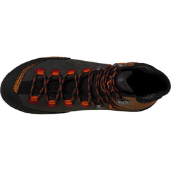 La Sportiva Men's Trango Tech Leather GORE-TEX Mountaineering Boots in Carbon/Hawaiian Sun top