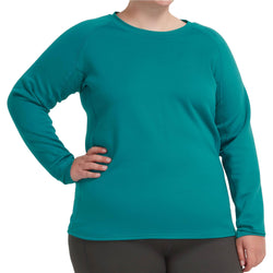 NRS Women's Expedition Weight Long Sleeve Shirt in Glacier model view frontcrop