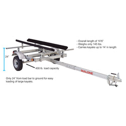Malone EcoLight 1-Boat Kayak Trailer Package detail