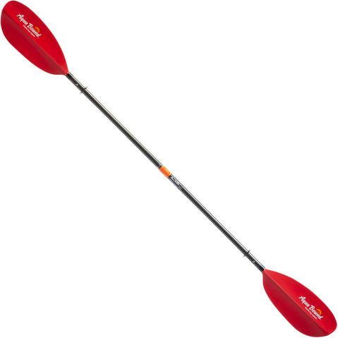 Aqua Bound Manta Ray Hybrid Posi-Lok 4-Piece Kayak Paddle in Sunset Red angle