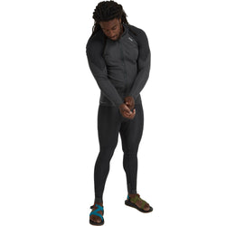 NRS Men's HydroSkin 0.5 Jacket in Graphite/Black model front