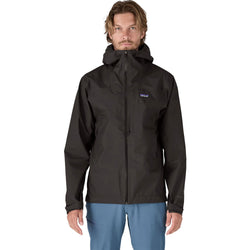 Patagonia Men's Boulder Fork Rain Jacket model in black front