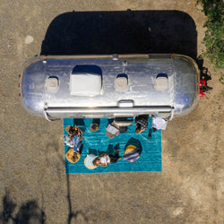 CGear Sand-Free RV Mat in Orange/Agave top view