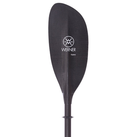 Werner Cyprus Carbon Straight Shaft Kayak Paddle in Carbon blade