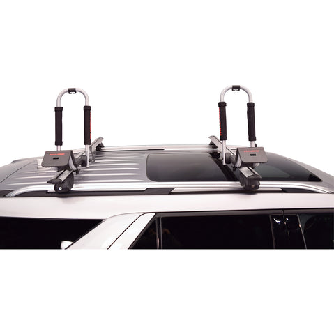 Malone Downloader Kayak Roof Rack side view on an SUV